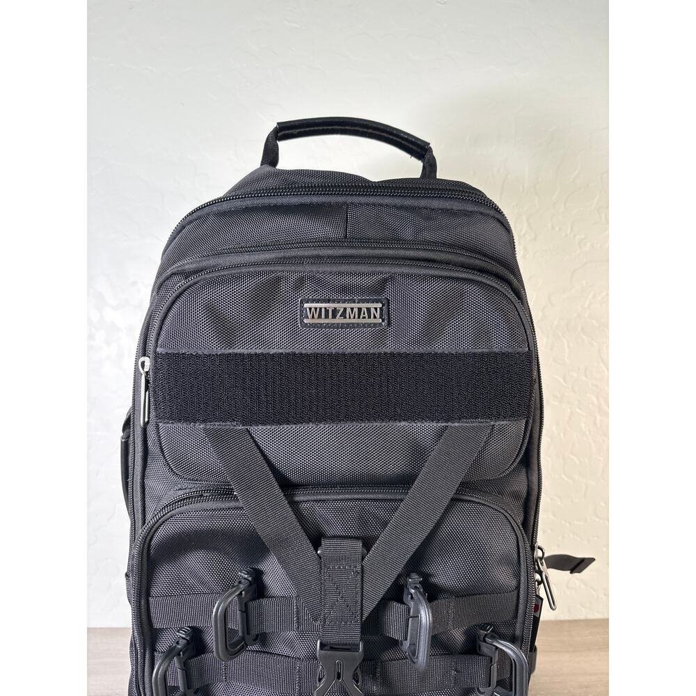 WITZMAN B688 Black Carry On Travel Backpack for Men Large Convertible 45L - Picture 2 of 8